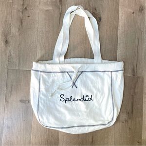 NWOT Splendid Terry Relaxed Beach Pool Tote Bag Cinch Storage Gift Cotton